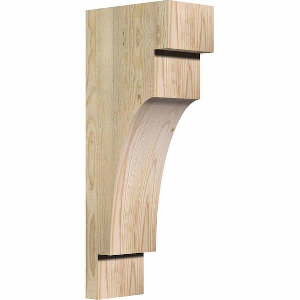 Ekena Millwork 6 in. x 10 in. x 26 in. Douglas Fir Mediterranean Rough Sawn Corbel