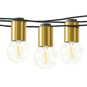 Ambience Glow 12-Light 26 ft. Outdoor Plug-in 1W 2700k LED G40 Globe Bulb String-Light