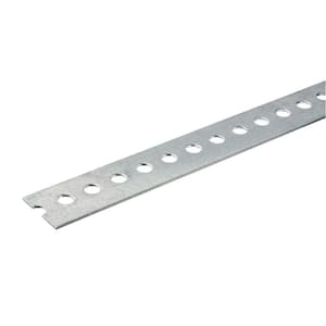 1-3/8 in. x 36 in. Zinc Steel Punched Flat Bar with 1/16 in. Thick
