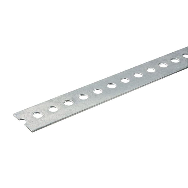 Everbilt 1 3 8 In X 48 Zinc Plated Punched Steel Flat Bar With 16 Thick 802067
