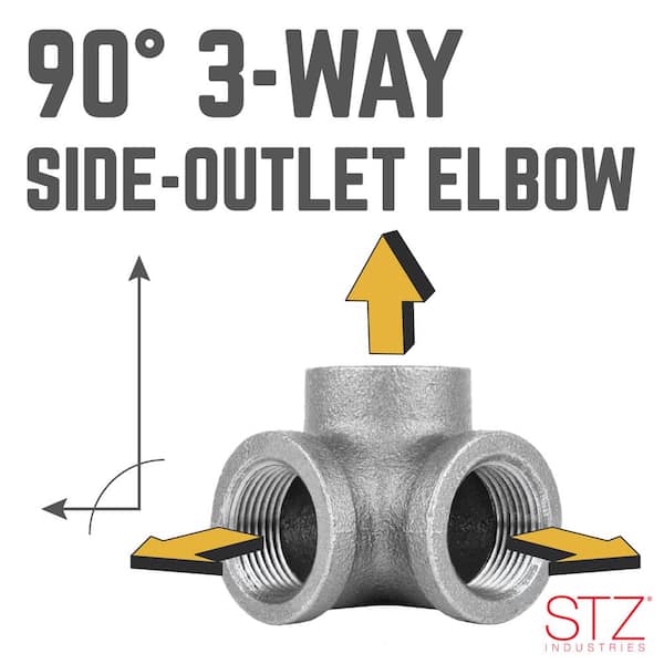 3-way side outlet elbow - Tee union - Serto Compression fittings