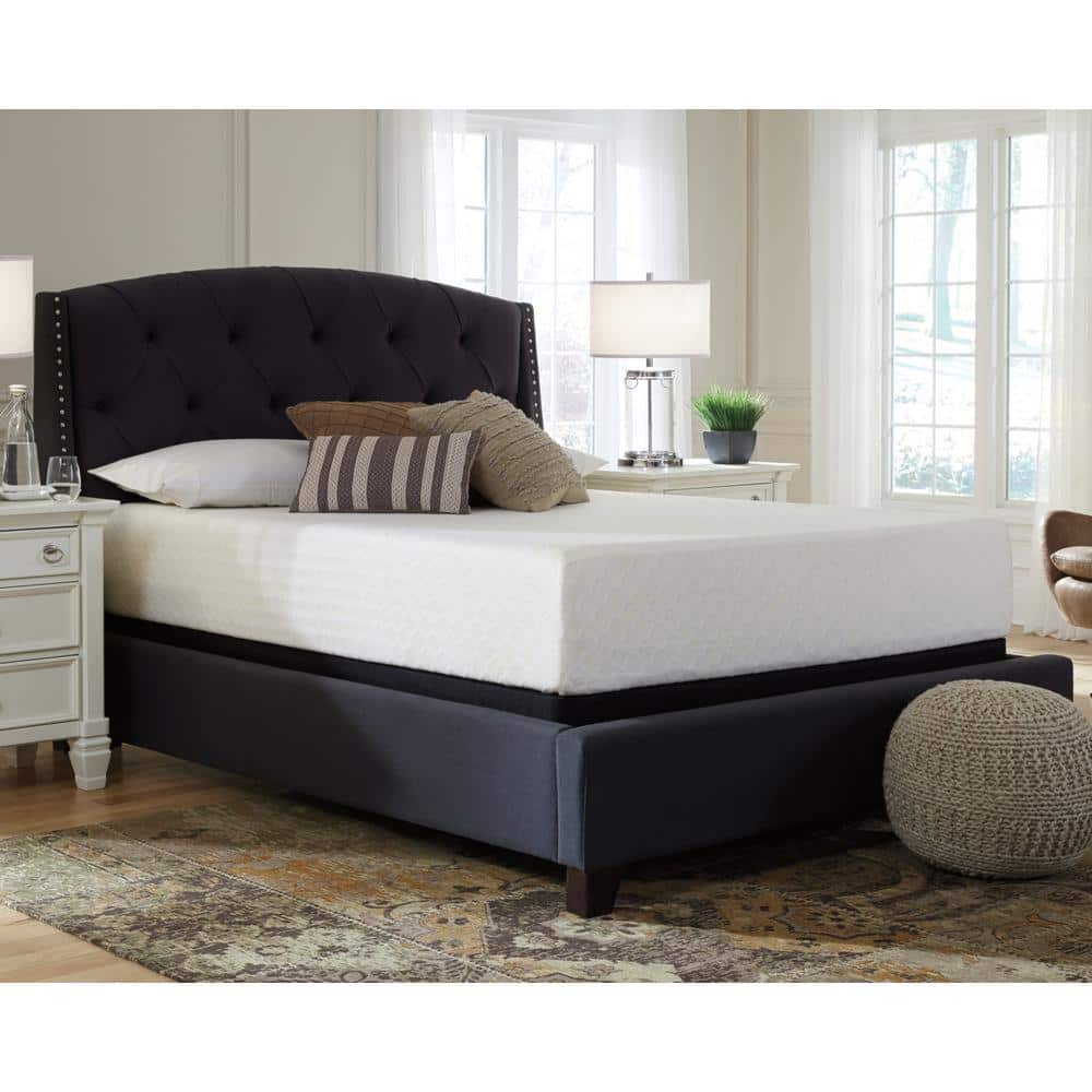 Contemporary White Twin Memory Foam Mattress 12-Inch