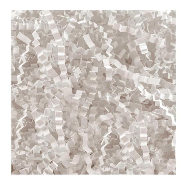 N/A 1 lb. Crinkle Paper Filler Shredded Gift Box Basket Wrapping Filling for Easter Birthday Wedding Christmas White