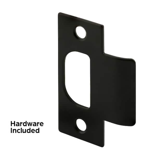 Prime-Line Tee Strike Schlage with Screws, Matte Black (Single-Pack)