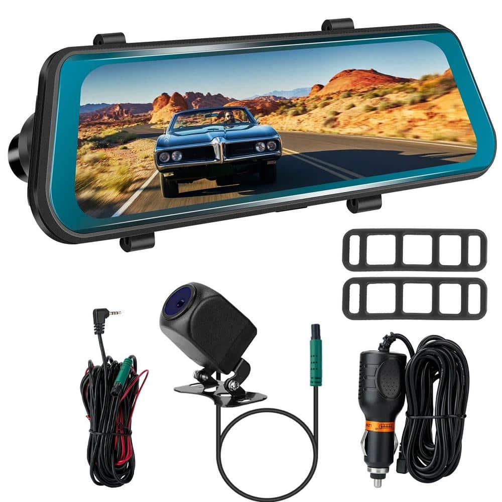 Lukyamzn 9.66 in. Car DVR Dash Camera G Sensor Parking Monitoring ...