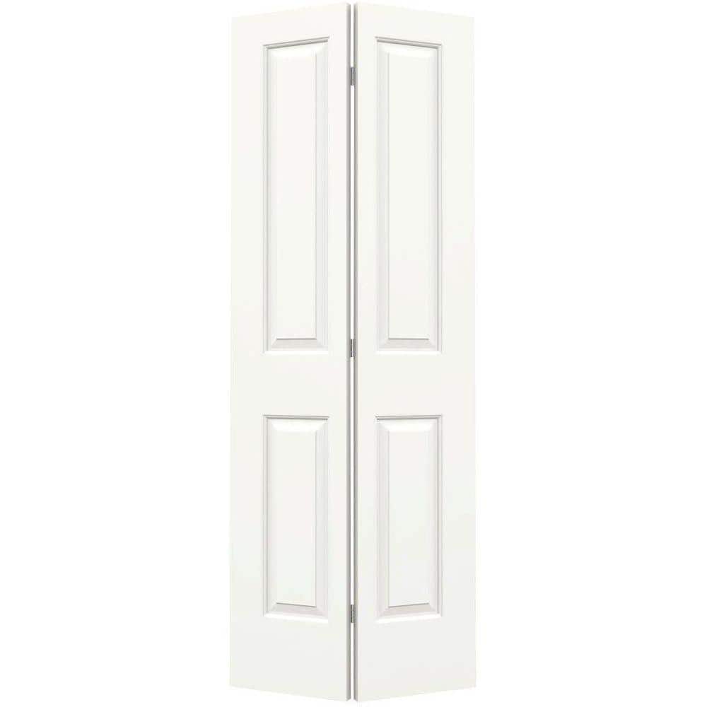 JELD-WEN 30 in. x 80 in. Cambridge White Painted Smooth Molded Composite Closet Bi-Fold Door -  I06346