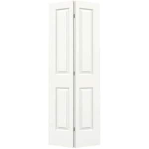 30 in. x 80 in. Cambridge White Painted Smooth Molded Composite Closet Bi-Fold Door