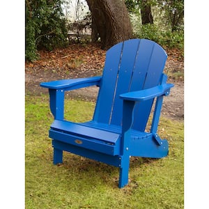 Recycled Royal Blue Folding Plastic Adirondack Chair