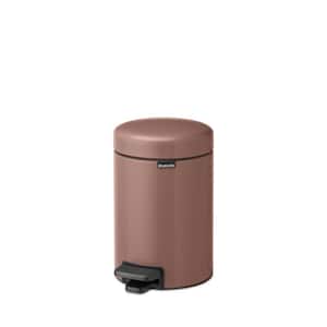 NewIcon 0.8 Gal. (3 l) Satin Taupe Step-On Trash Can