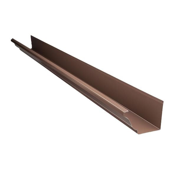 PEAK 10 ft. x 5 in. Brown Aluminum Gutter