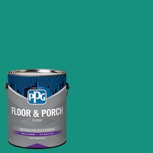 1 gal. PPG1230-6 Miami Jade Satin Interior/Exterior Floor and Porch Paint