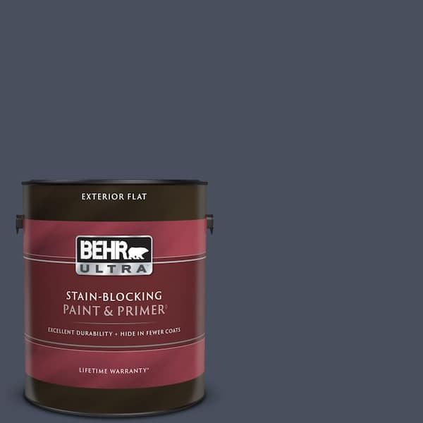Dark Denim Flat Exterior Paint \u0026 Primer 