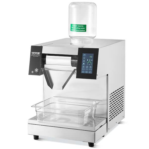 VEVOR 9171 oz. /24 H Commercial Snowflake Ice Machine Silver Snow Cone Machine Ice Shaver Machine with Touchpad Controls