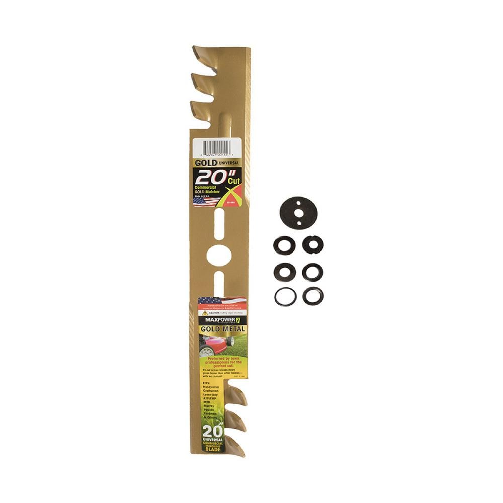 MaxPower Universal Gold Metal Mulching Blade for 20 in. Cut Mower