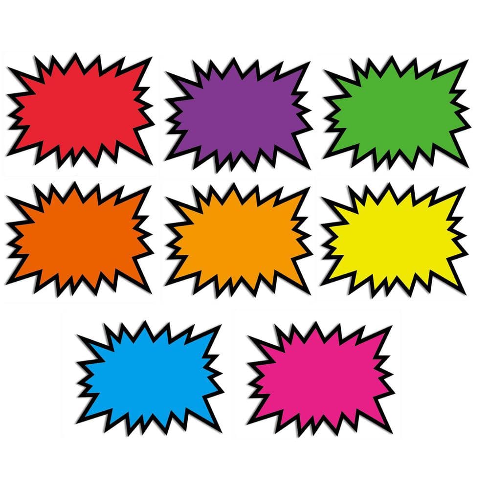 160-Pack Fluorescent Neon Paper Starburst Signs Poster Board Price Tags Yard Sale Retail Garage Sale Signs price history on PriceWatchPro