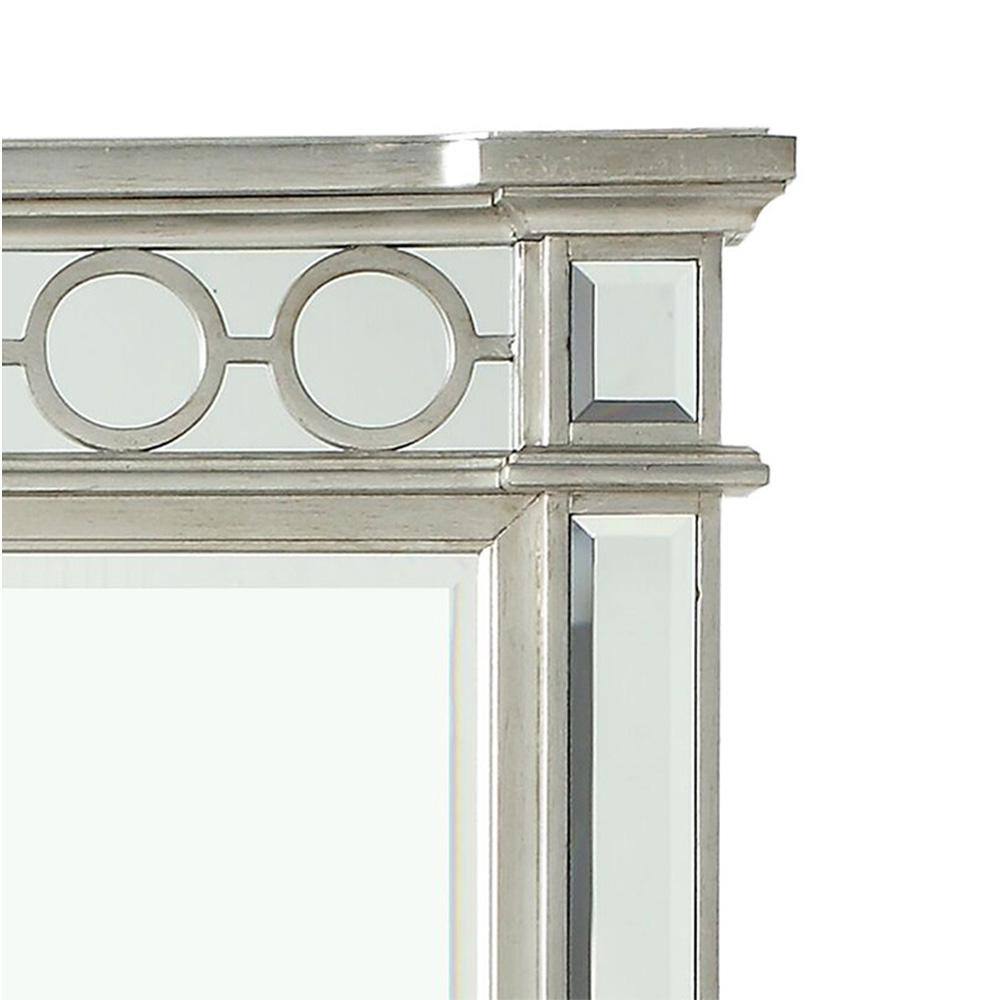 Varian Silver Rectangular Wood Dresser Mirror