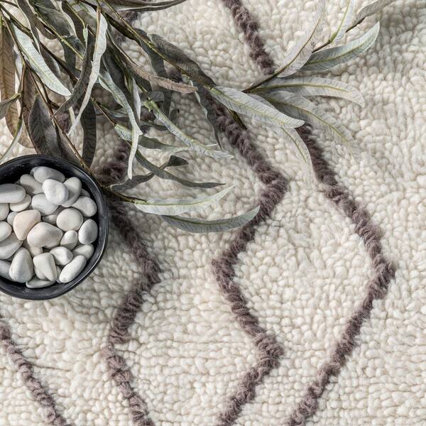  nuLOOM Penelope Braided Wool Area Rug, 8x10, Off-white : Home &  Kitchen