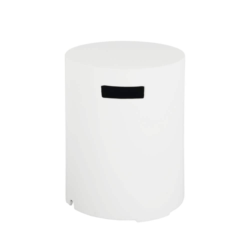 16 in. Dia x 20 in. H White Magnesium Oxide Propane Tank Holder and Side Table price history on PriceWatchPro