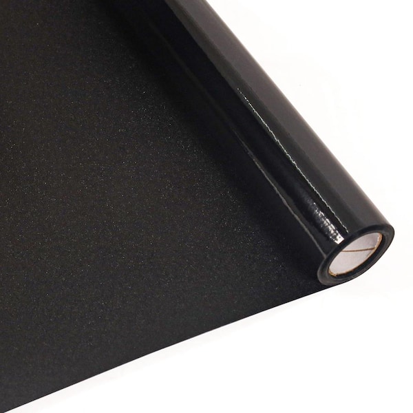 Shatex 17.7 in. W x 78.7 in. L Electrostatic Black Scrub Decorative Window Film