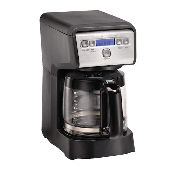 Hamilton Beach Compact 12-Cup Black Programmable Drip Coffee Maker 46200 -  The Home Depot