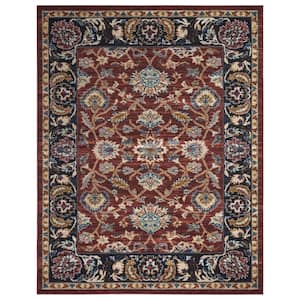 Eden Collection Oushak Rust 5 ft. x 7 ft. Machine Washable Traditional Indoor Area Rug