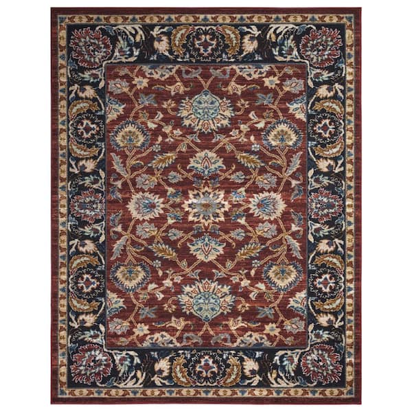 Concord Global Trading Eden Collection Oushak Rust 6 ft. x 9 ft. Machine Washable Traditional Indoor Area Rug