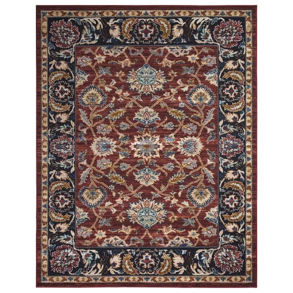 Concord Global Trading Eden Collection Oushak Rust 8 ft. x 10 ft. Machine Washable Traditional Indoor Area Rug