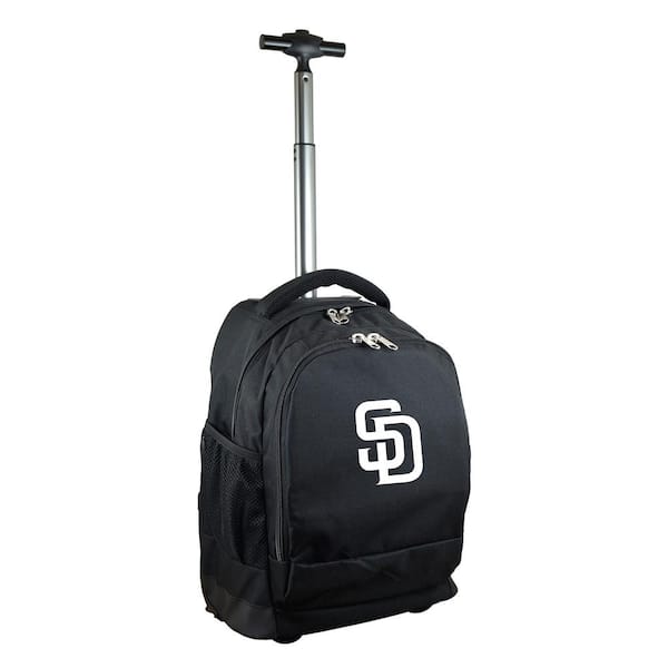 Denco MLB San Diego Padres 19 in. Black Wheeled Premium Backpack