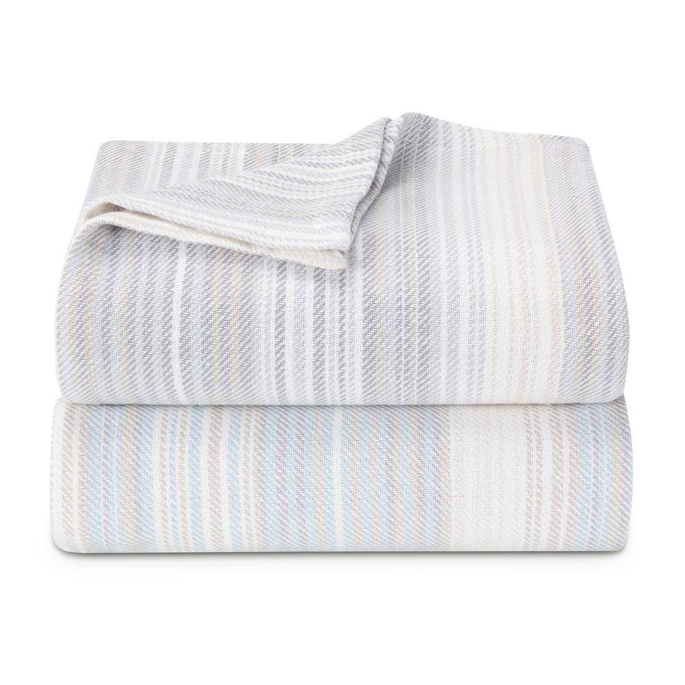 King Dune Cotton Reversible Striped Blanket