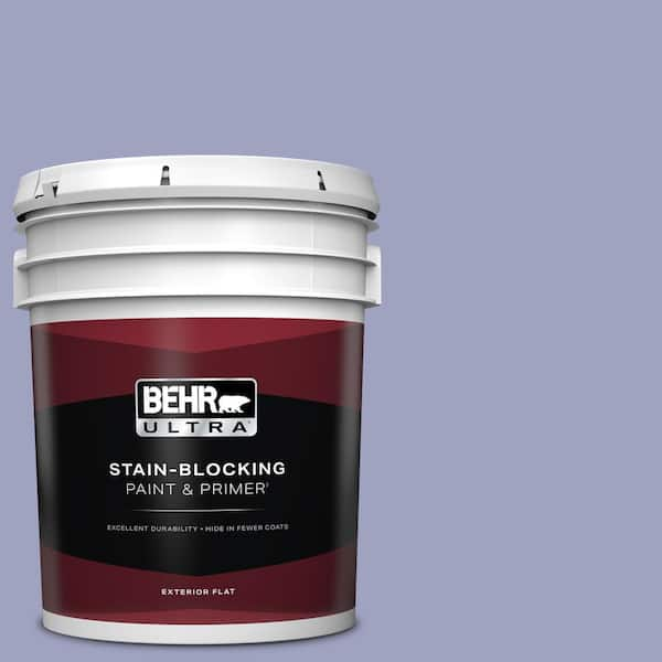 BEHR ULTRA 5 gal. #630D-4 Ruffled Iris Flat Exterior Paint & Primer