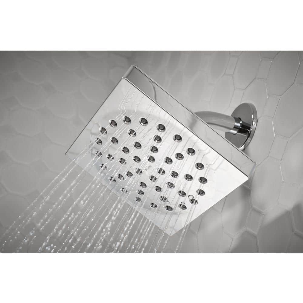 Moen Genta Chrome Square Wall Mounted Tub and Shower Faucet