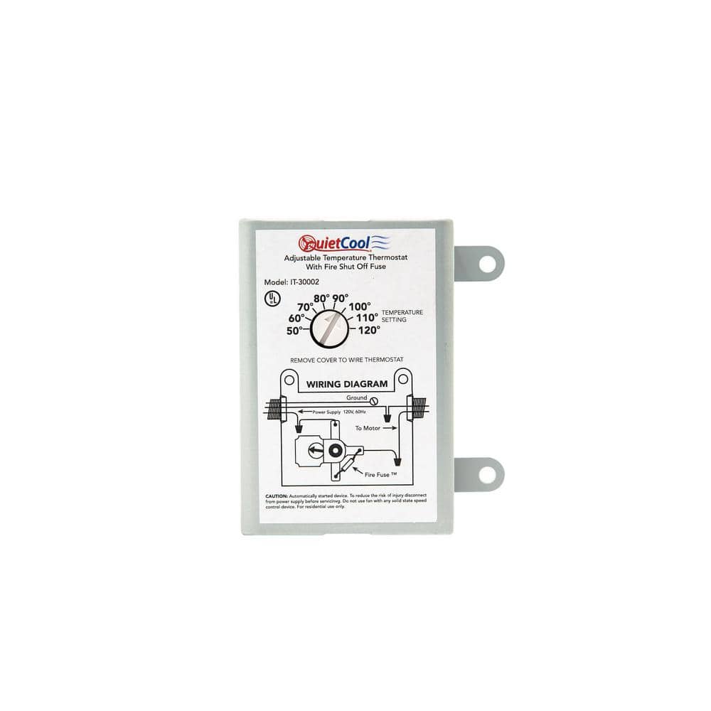 Blue Steel Roof Mount Attic Fan with Thermostat