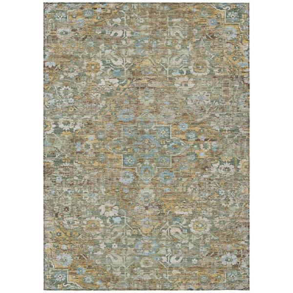 Chantille Machine Washable Indoor/Outdoor Abstract ACN2782 Basil 5 ft. x 7 ft. 6 in. Area Rug