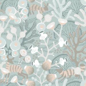 Korall Teal Meadow Teal Wallpaper Sample