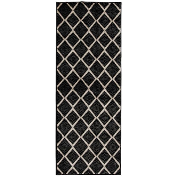 Stratford Isaak Castle/Ebony 26 in. W x 12 in. L Your Choice Length Stair Runner Coverage Area 2.17 sq. ft.