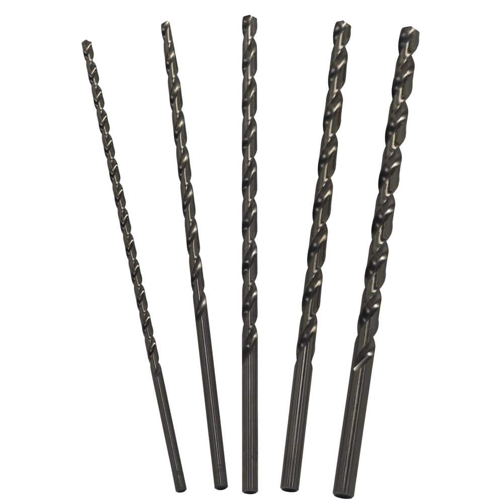 Drill America 12 in. High Speed Steel Extra-Long Drill Bit Set (5-Piece)  POUDWDDL12 - The Home Depot