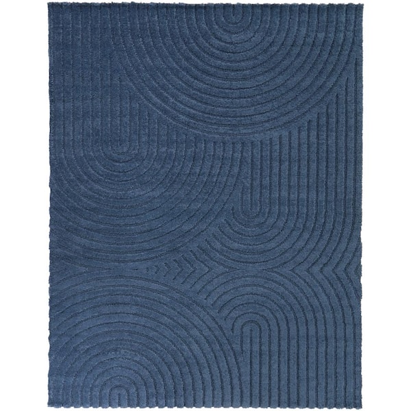 Caserio Blue 5 ft. x 7 ft. Abstract Area Rug