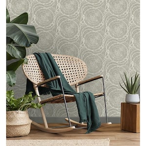 Ropes and Spheres Coconut Vinyl Peel and Stick Wallpaper Roll (Covers 30.75 sq. ft.)