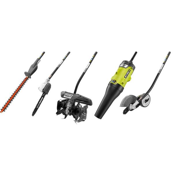 Ryobi Expand It Edger Hedge Trimmer Blower Pruner And Cultivator Attachment Kit Ryatt Cmb1 The Home Depot