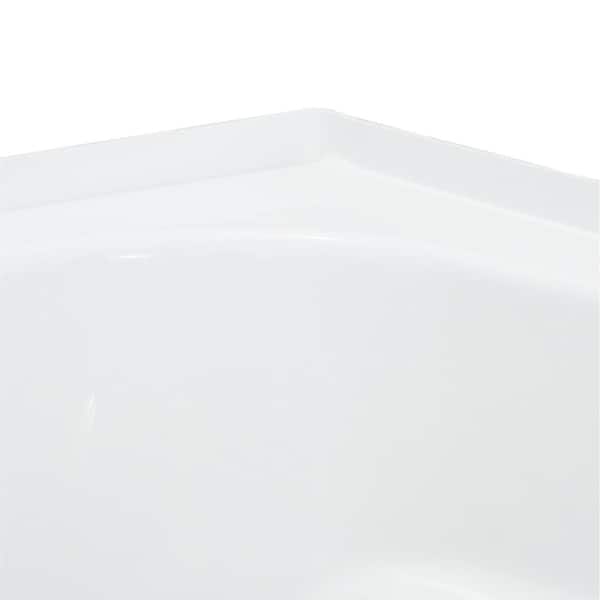 Delta - Classic 400 Curve 60 in. x 30 in. Soaking Bathtub with Left Drain in High Gloss White