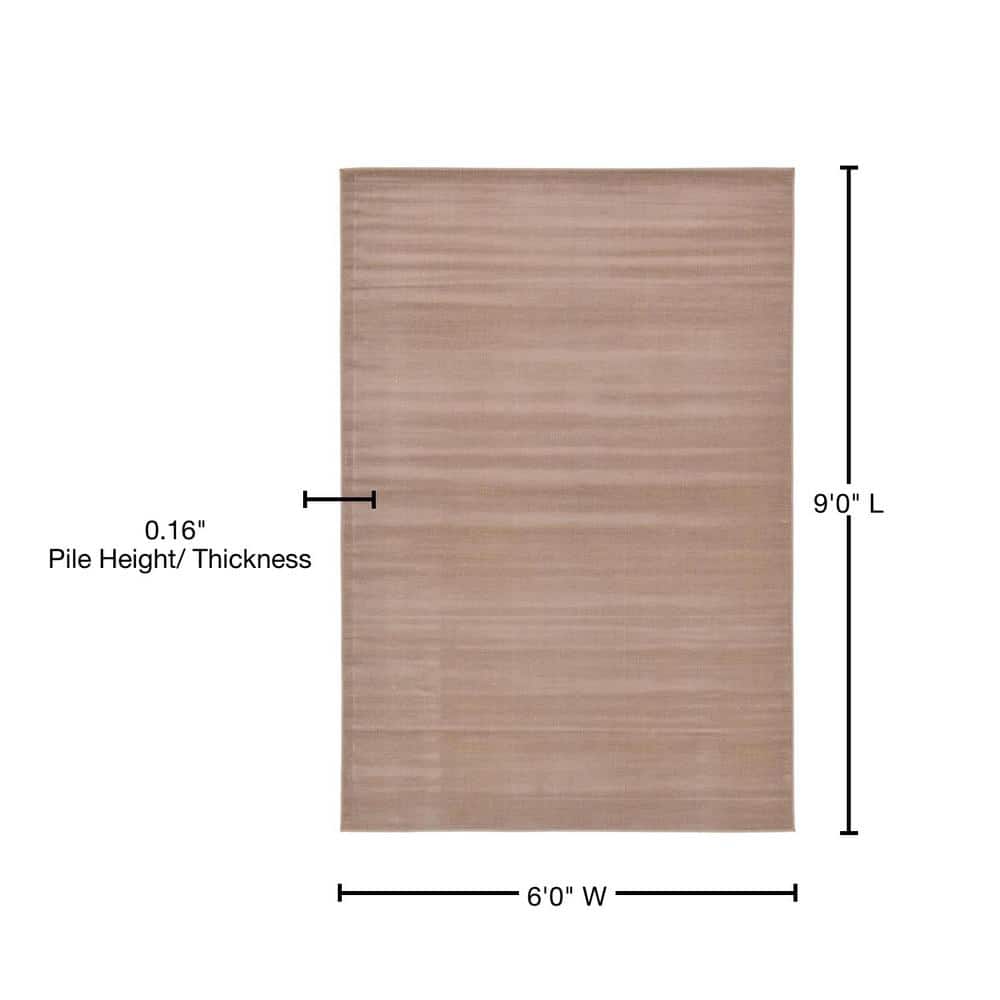 Light Brown SoHo Collection 6' x 9' Easy-Care Synthetic Rug
