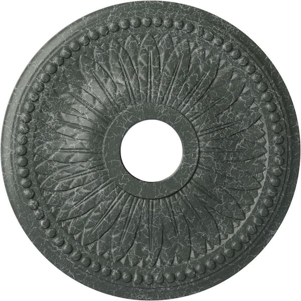 Ekena Millwork 1-1/2" x 18" x 18" Polyurethane Bailey Ceiling Medallion, Athenian Green Crackle