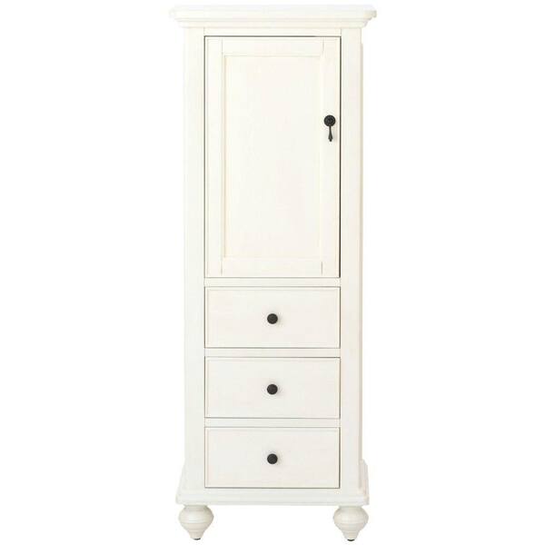 Home Decorators Collection Newport 20 in. W x 52-1/4 in. H x 14 in. D Bathroom Linen Storage Cabinet in Ivory