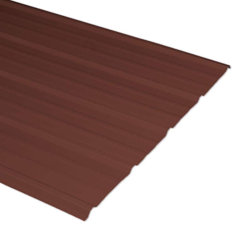 Metal Sales 8 ft. Pro Panel II Steel Roof Panel in Chestnut Brown 259W208 The Home Depot