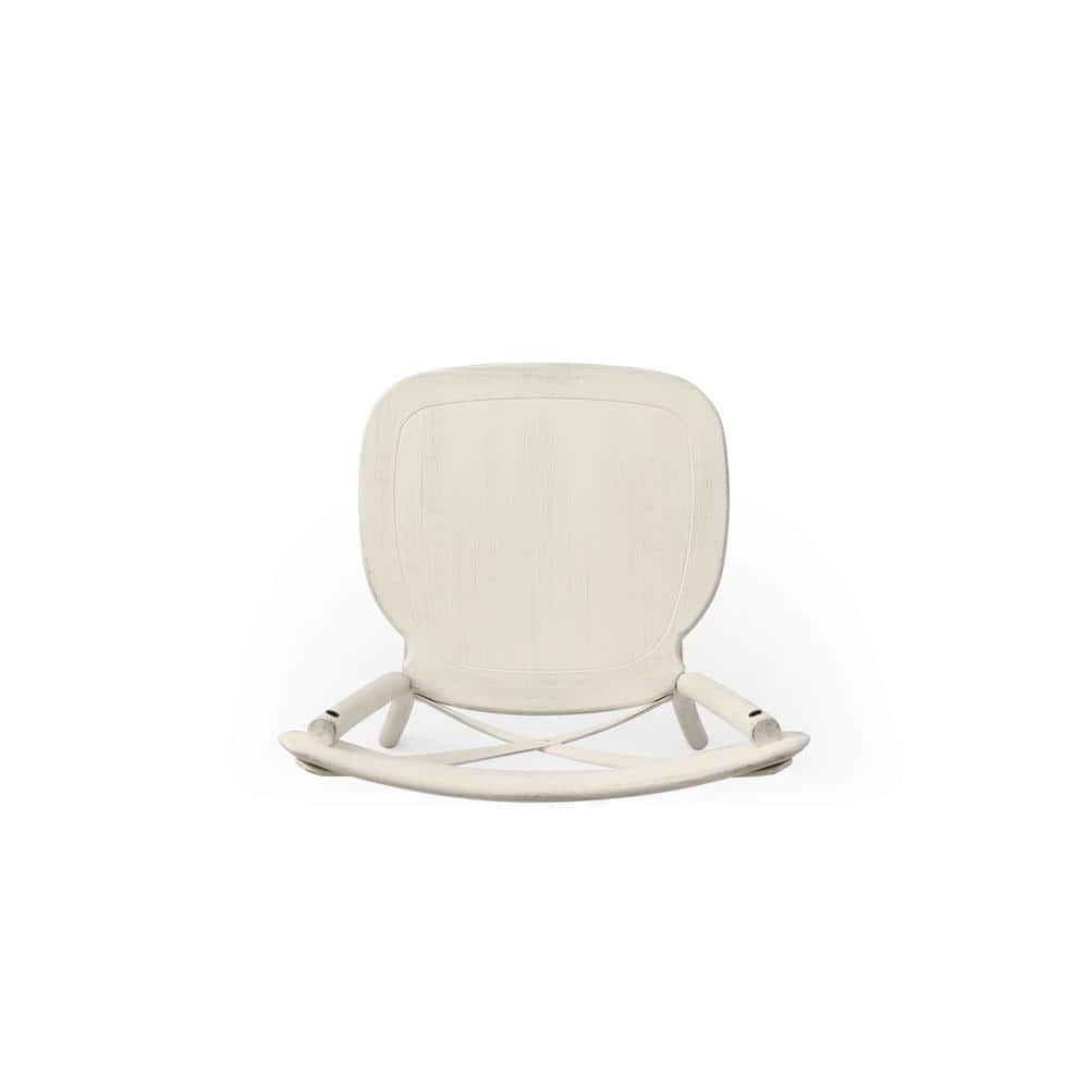 White Resin Cross Back Armless Side Chair Set