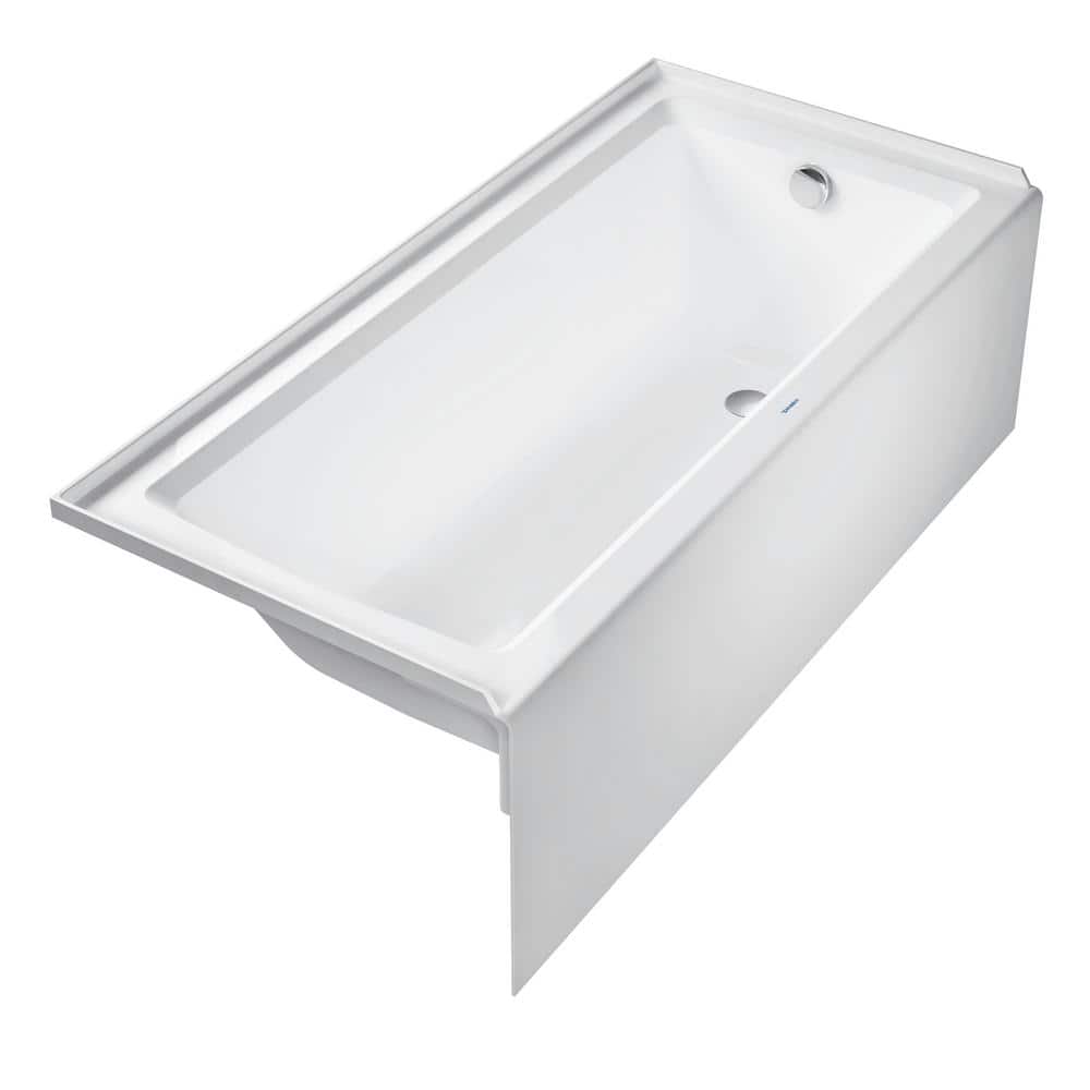 Architec 66" White Acrylic Alcove Soaking Bathtub