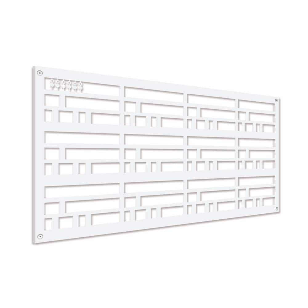 White Polyethylene Decorative Privacy Lattice Panel 2 ft. x 4 ft.