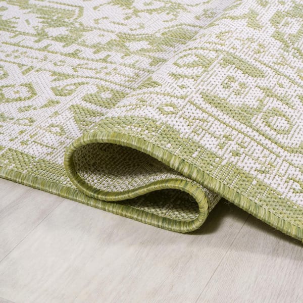 Kaleen Amalie 3 x 4 Light Blue Indoor/Outdoor Medallion Coastal Throw Rug