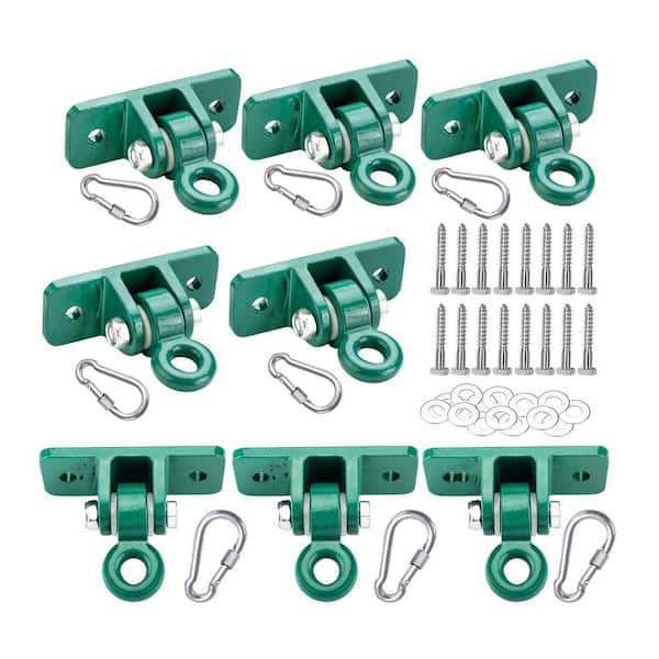 Green Heavy Duty Swing Hanger Set for Kids Playground with Mounting Hardware Included, Indoor Outdoor Use