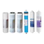 Ultimate Complete Replacement Filter Set for 90 GPD pH+ 6-Stage RO Systems (Stages 1 to 6)